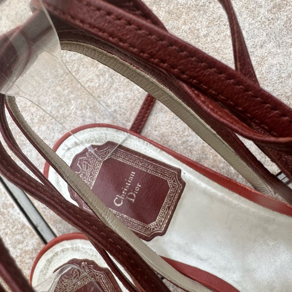 CHRISTIAN DIOR DESIGNER SHOES FOR WOMEN DIOR ALLEGRIA SANDAL FLAMENCO - Picture 7 of 16